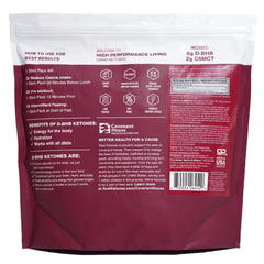 Real Ketones packaging side view highlighting portable keto energy with mixed berry flavor.