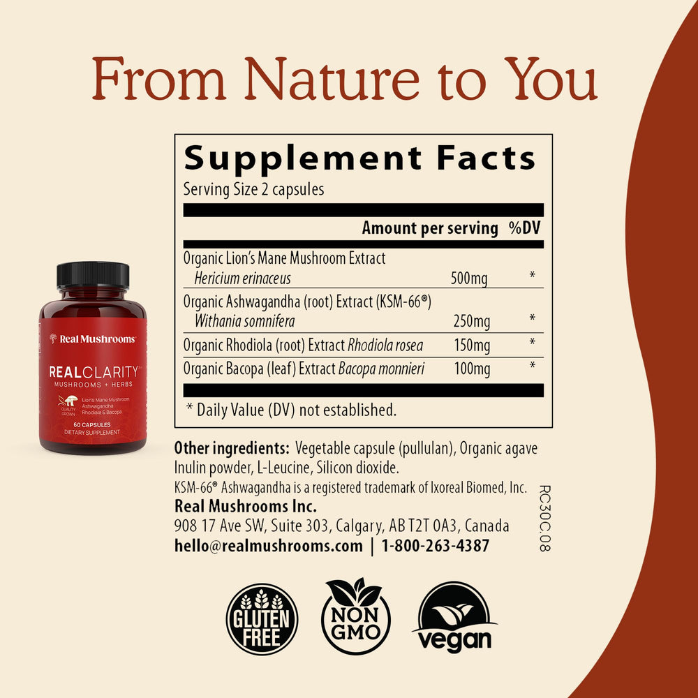 Vegan symbol on RealClarity packaging.