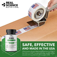 Real Science Nutrition Bowel Miracle GMP facility seal for safety and quality