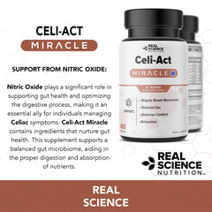 Real Science Nutrition Celi-Act Miracle ingredient chart highlights natural nutrients