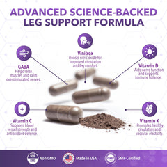 Real Science Nutrition LegEase Miracle nighttime routine aids calmer legs.