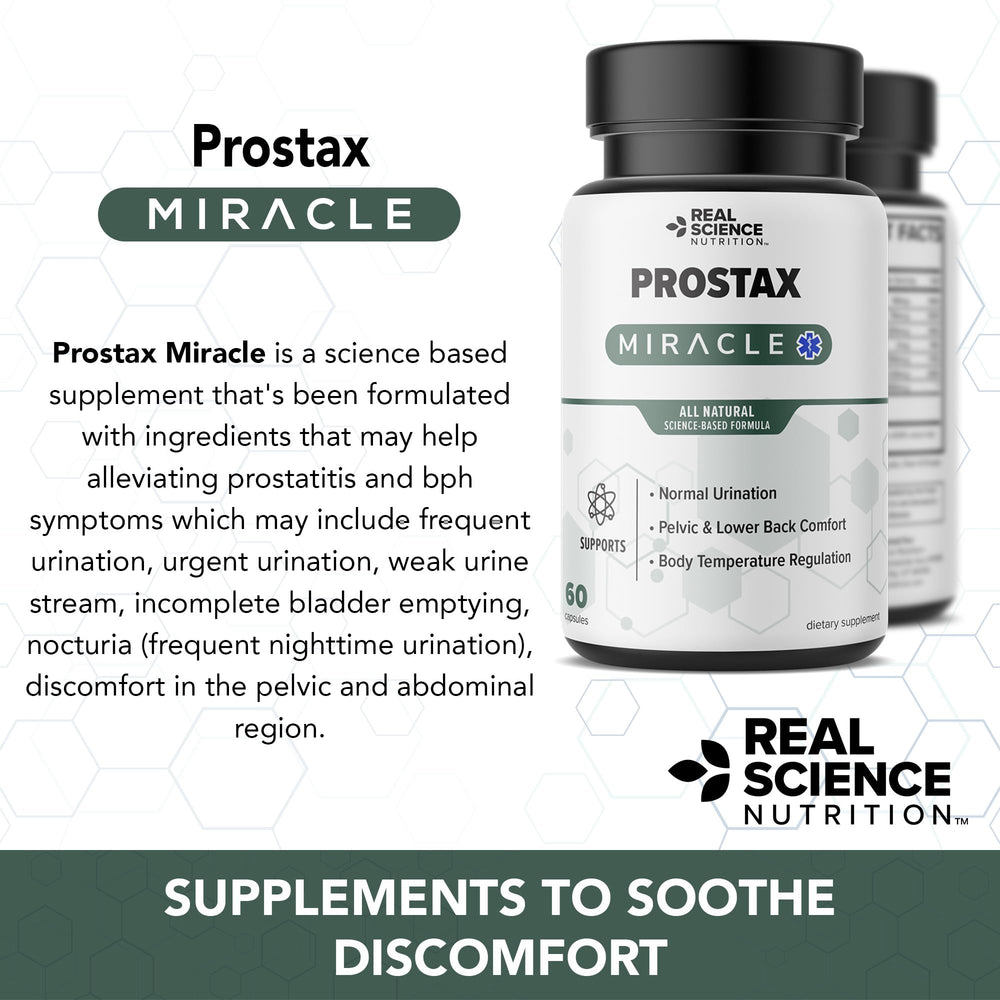 Real Science Nutrition Prostax Miracle packaging box for trustworthy product packaging