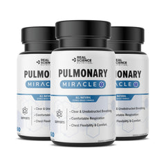 Real Science Nutrition Pulmonary Miracle capsules bottle for lung support and daily breathing