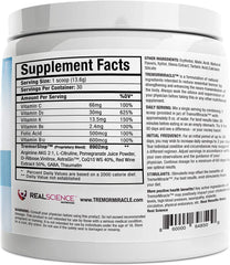 Real Science Nutrition Tremor Miracle grape powder with measuring scoop for quick fusion