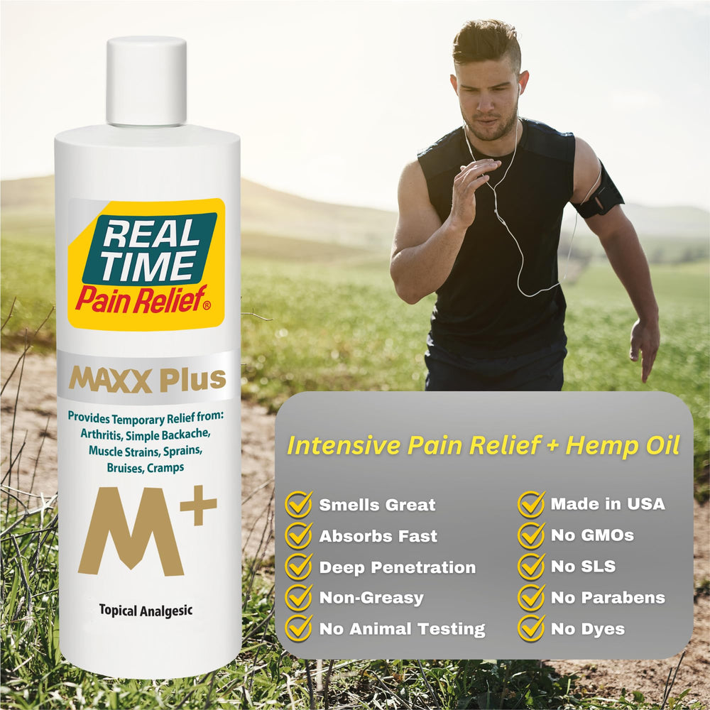 Cooling menthol note from MAXX Plus provides refreshing relief for sore areas.