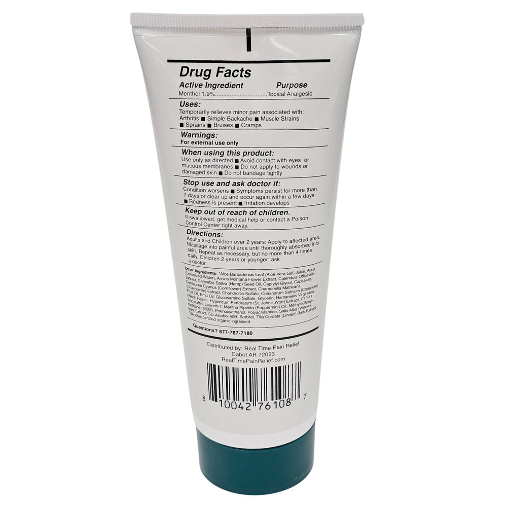 Real Time Pain Relief MAXX Plus USA-made packaging close-up.