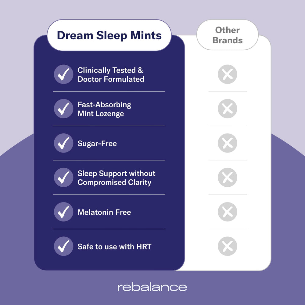 Label detail highlights sugar-free composition and calm sleep support.