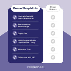 Label detail highlights sugar-free composition and calm sleep support.