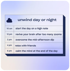 Recess Mood 12-pack box emphasizes convenient evening ritual on the go.