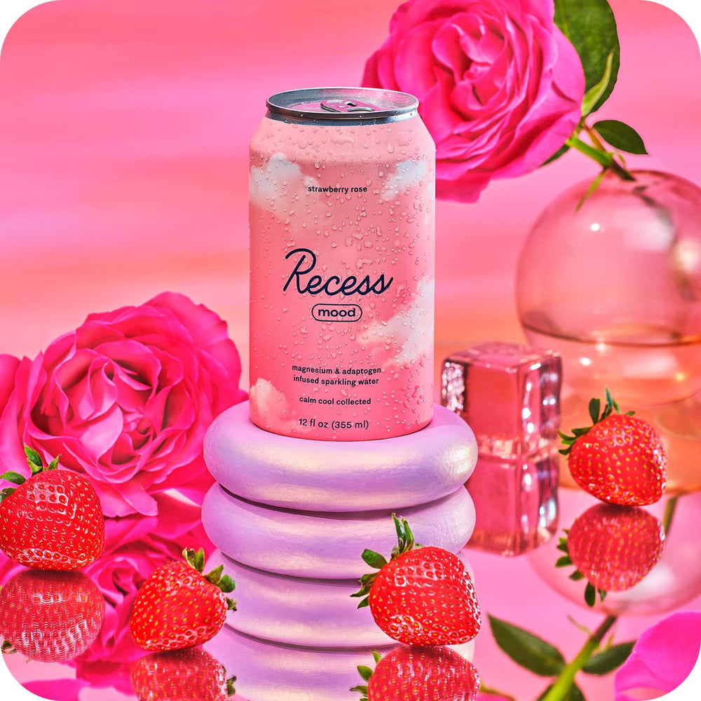 Recess Mood ingredients visual of dried strawberries, hinting at real fruit flavor.