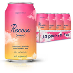 Recess Mood magnesium-adaptogen bottle for calming evenings.
