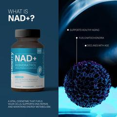 Redberry NAD Plus packaging with clean, non-GMO attributes.