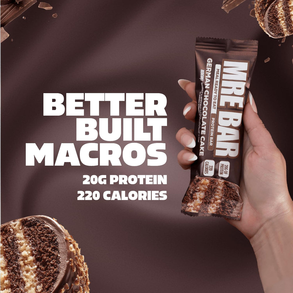 REDCON1 MRE Bar ingredients label reveals real-food protein sources.
