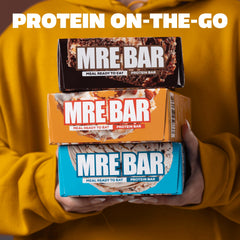 REDCON1 MRE Bar on-the-go image conveys convenient nutrition anytime.