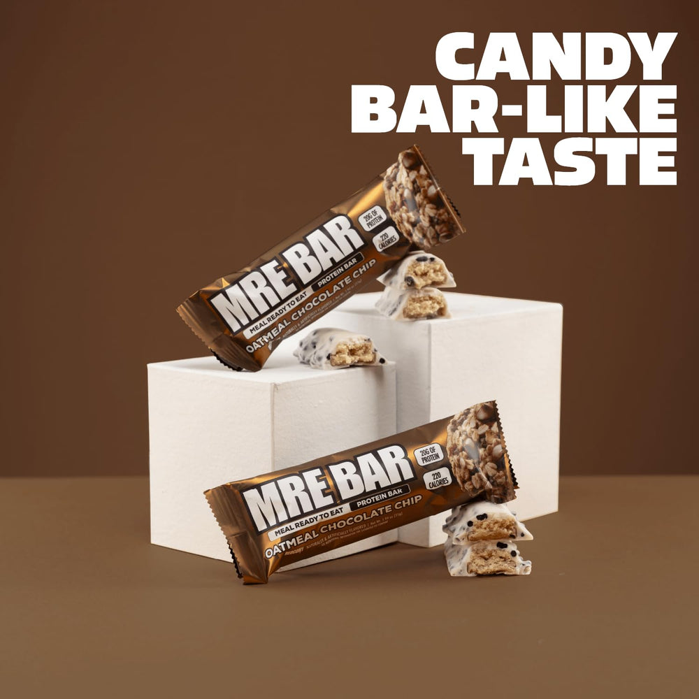 REDCON1 MRE Bar nutrition facts panel shows 260 calories per bar.