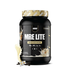 REDCON1 MRE LITE vanilla milkshake bottle supports convenient daily protein.