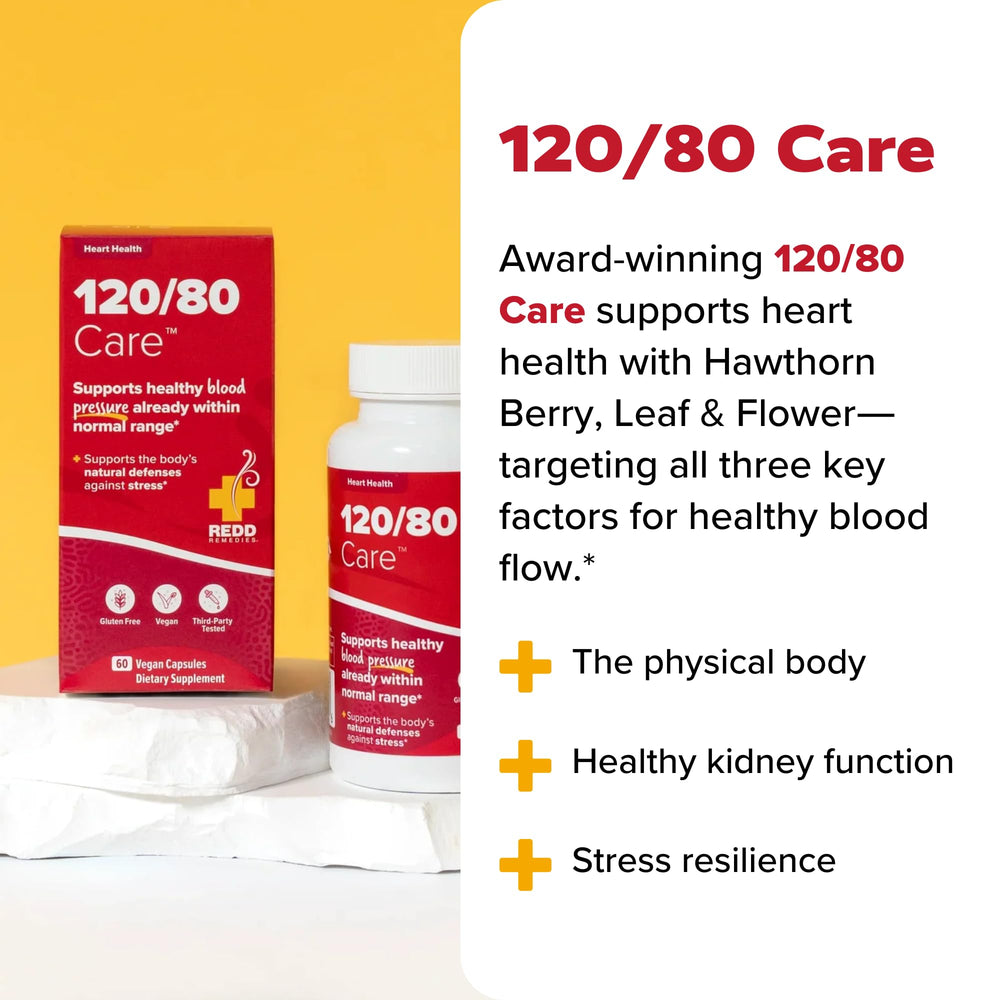 Redd Remedies 120/80 Care vegan capsules for clean heart health