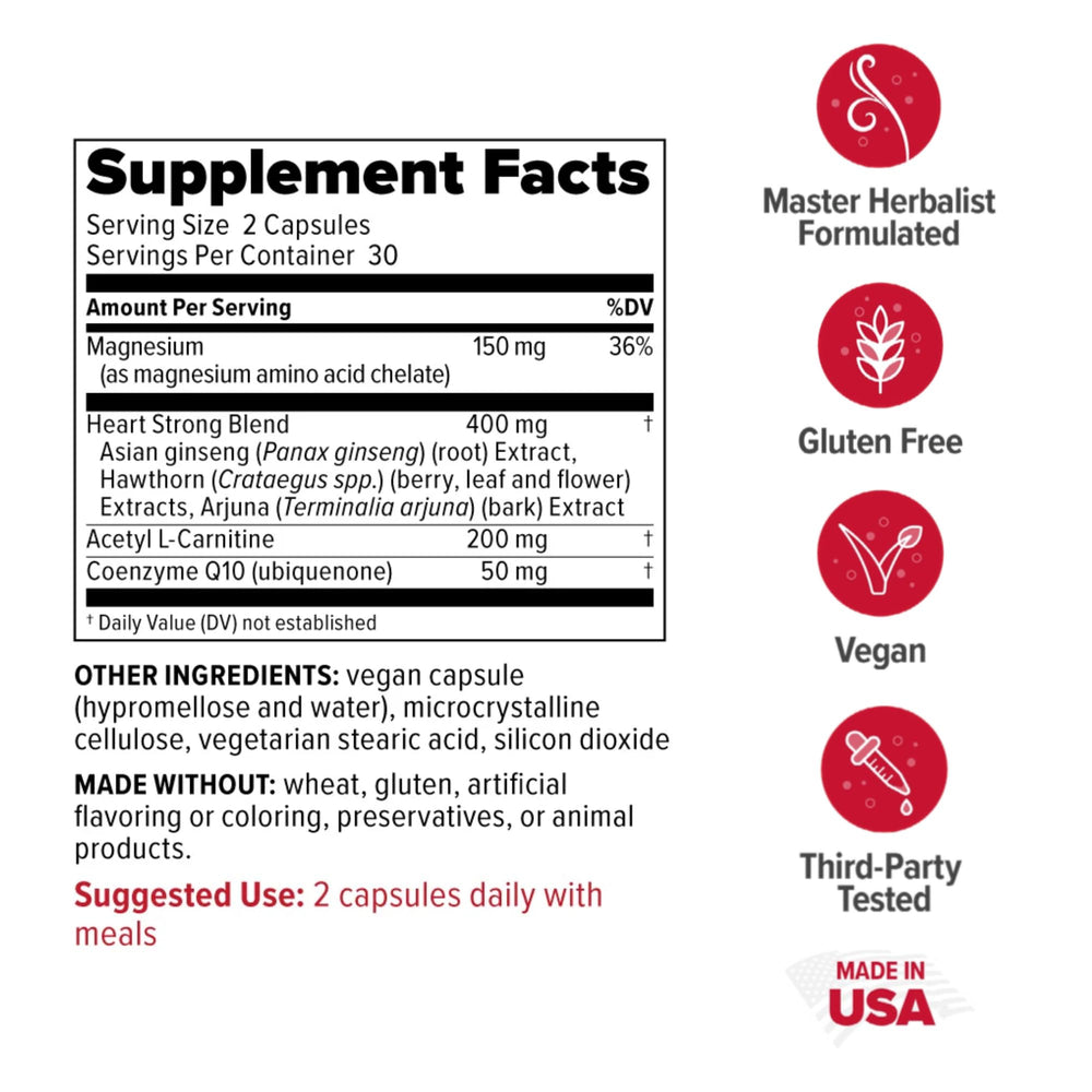 Redd Remedies Heart Strong tablets ready to take with meals for balanced energy