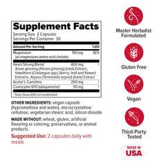 Redd Remedies Heart Strong tablets ready to take with meals for balanced energy