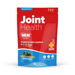 Redd Remedies Joint Health Original bottle shown for convenient daily use with soft chews.