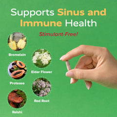 Bromelain and protease blend shown to aid mucus thinning in sinuses.