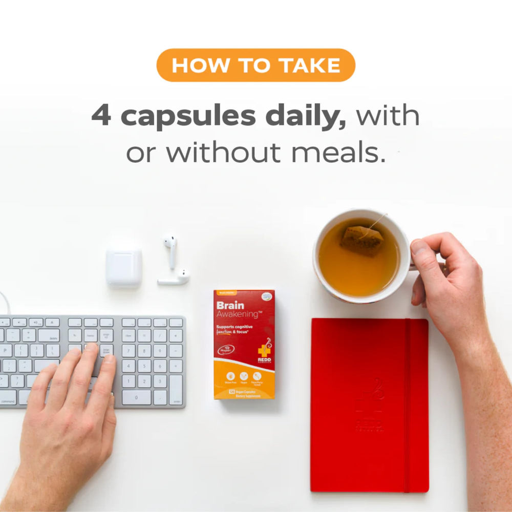Redd Remedies vegan capsules packaging emphasizes plant-based formula.