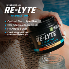 Redmond Re-Lyte Salty Palmer powder scoop with mix ready detail.