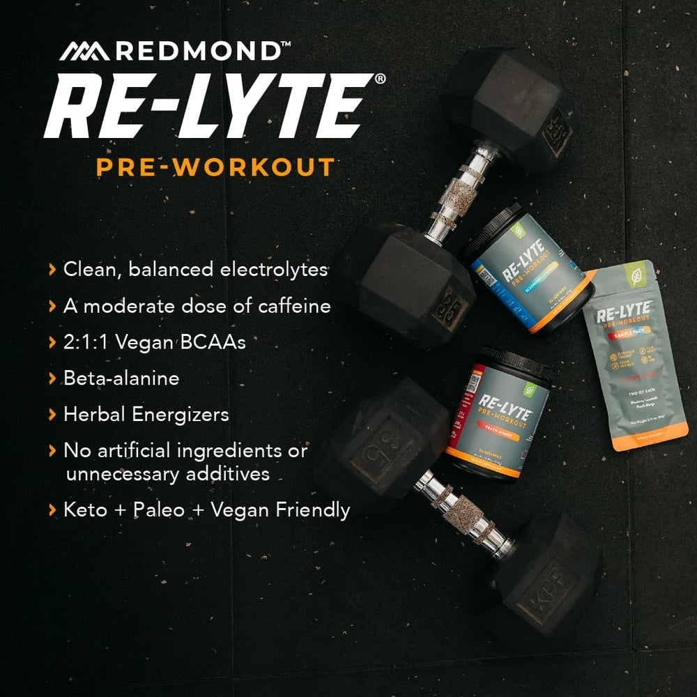 REDMOND Real Salt mineral hydration setup for a clean pre-workout ritual