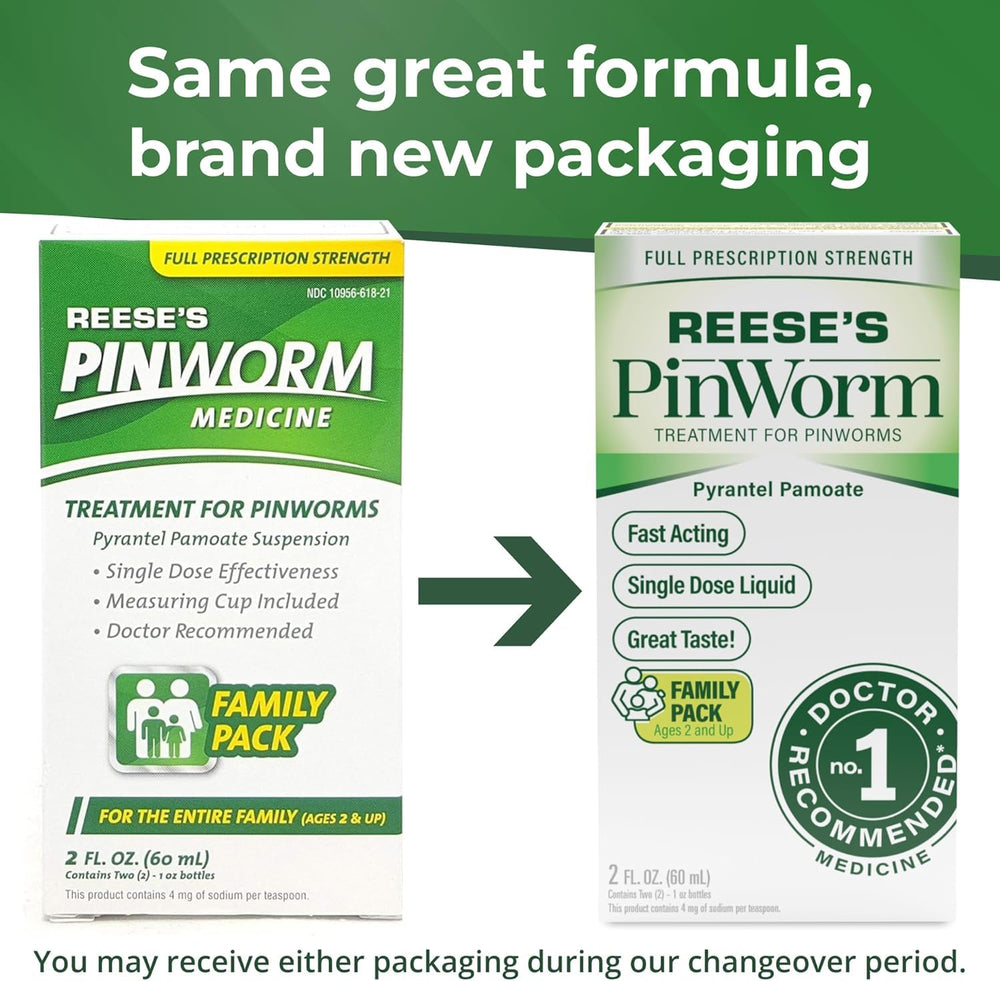 Banana flavor REESE'S PINWORM encourages kids to take it.