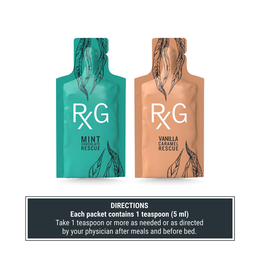 REFLUX GOURMET alginate raft visual shows protective barrier in the stomach region.