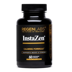 Regen Labs InstaZen bottle for convenient, on-the-go stress relief.
