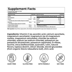 Lemon-Orange flavored ElectroReplenish poured into a glass for refreshing hydration.