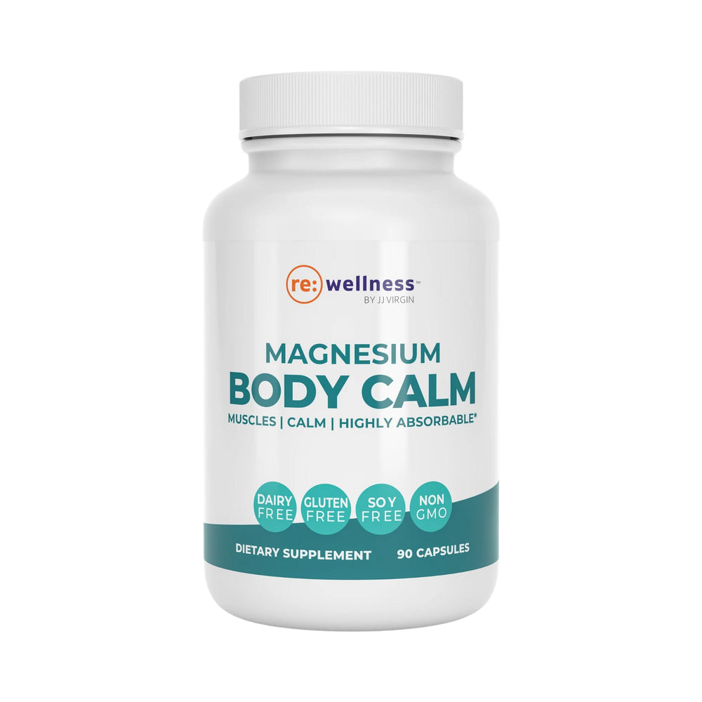 Reignite Wellness Magnesium Body Calm bottle close-up showcasing calm energy support
