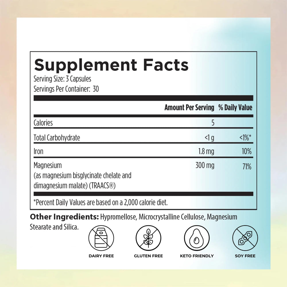 Reignite Wellness magnesium capsules close-up highlighting chelated magnesium bisglycinate