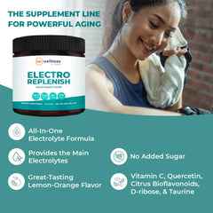 ElectroReplenish powder dissolving in water for a clean, flavorful drink.