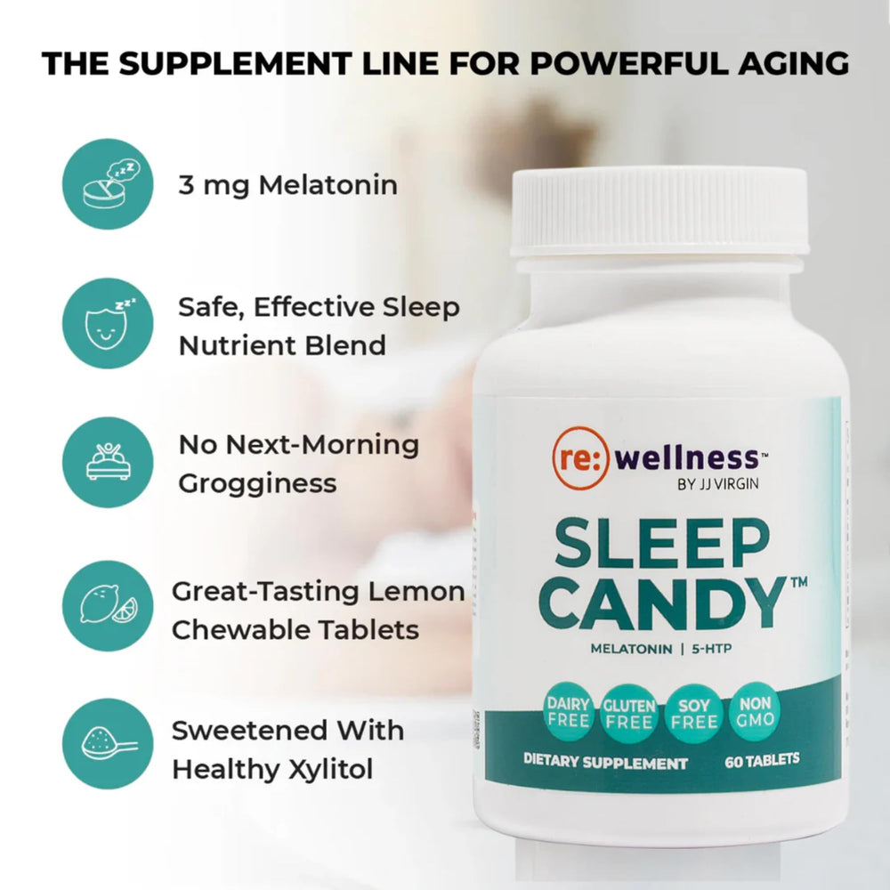 Open bottle showing convenient chewable format for bedtime
