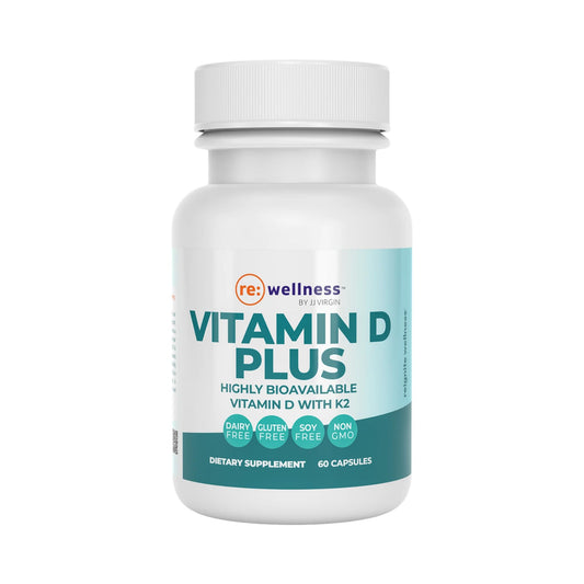 Reignite Wellness Vitamin D Plus bottle with softgels for daily immune and bone support.