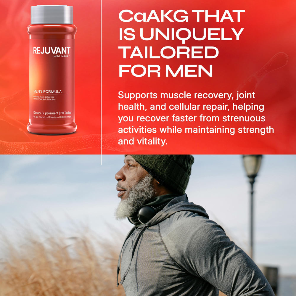 Rejuvant AKG Longevity daily-use routine image supports wellness habits.