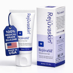 RejuvaSil bottle for daily scar care and easy application.