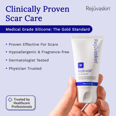 Hypoallergenic RejuvaSil formula safe for sensitive skin and kids.
