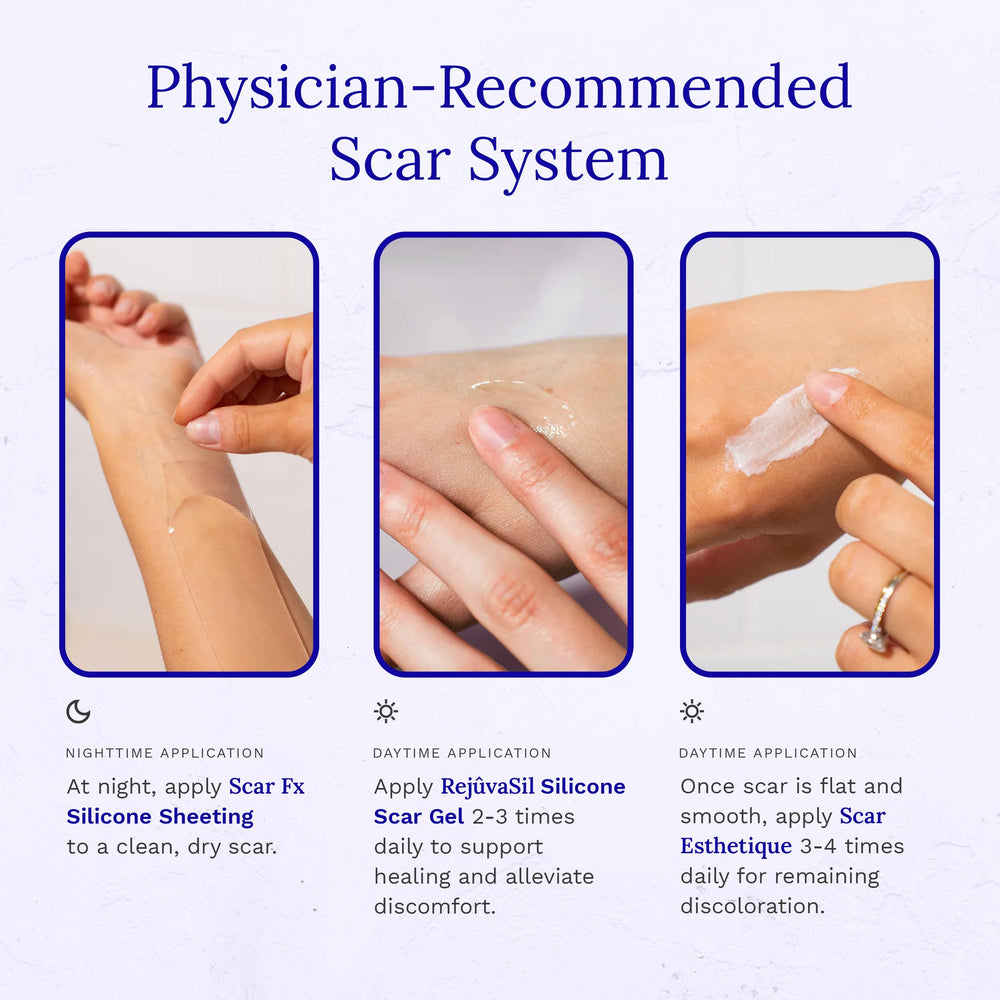 Silicone botanical barrier from RejuvaSil protecting healing skin