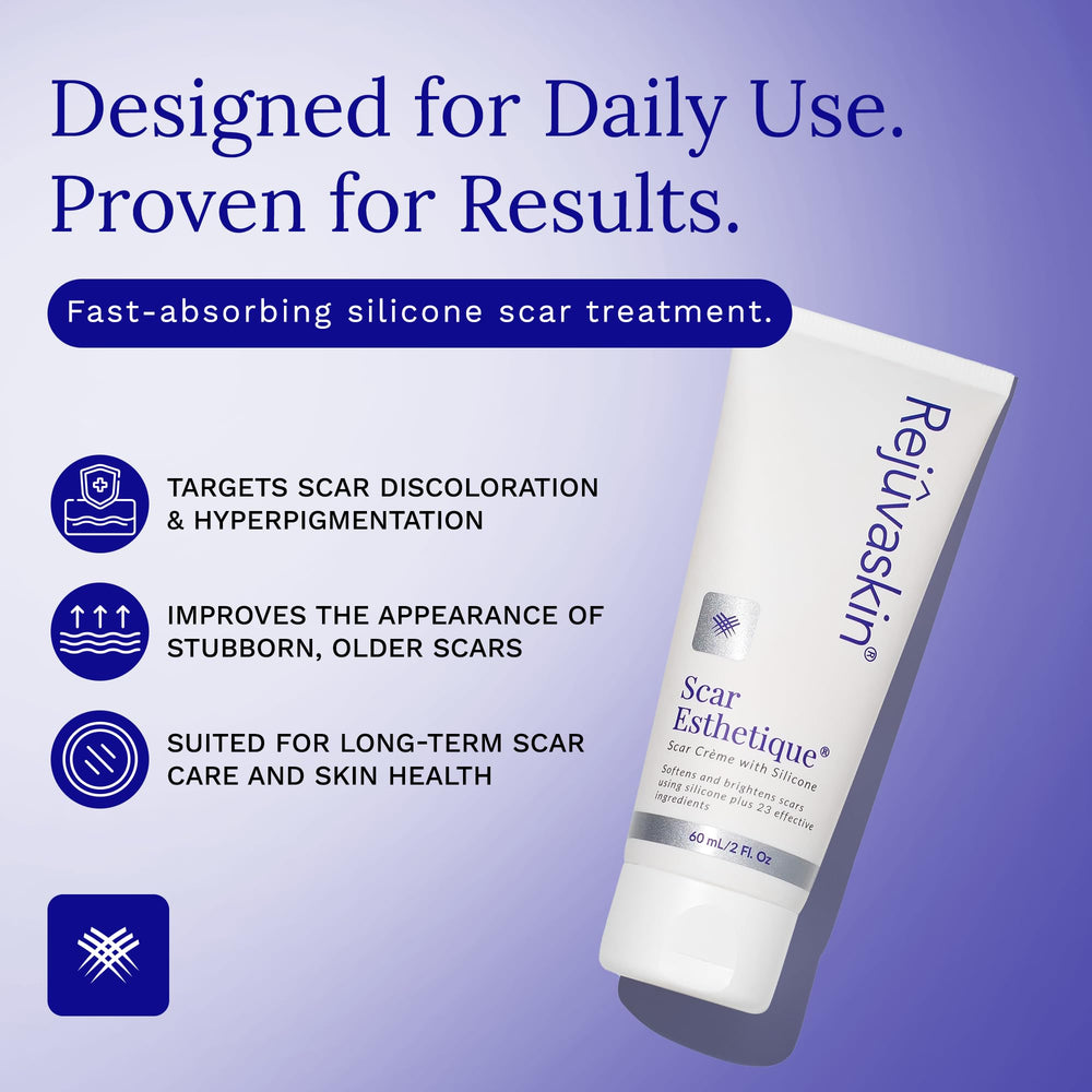 Rejuvaskin Scar Esthetique cream close-up showing rich texture for fading