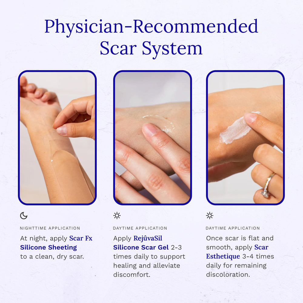 Rejuvaskin Scar Fx night use, wear 8-12 hours for ideal healing environment