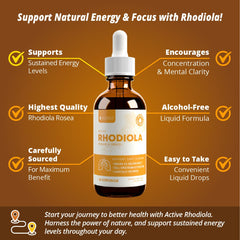 Rejuvica Active Rhodiola liquid drops show fast absorption for daily balance