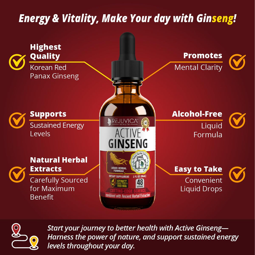 Morning wellness scene with Rejuvica Health Active Ginseng for vitality