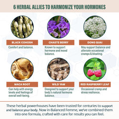 Rejuvica Health Balanced Femme organic and wildcrafted sourcing supports natural quality.