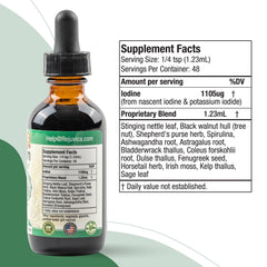 Thyrobin bottle with glass suggests daily, on-the-go use.