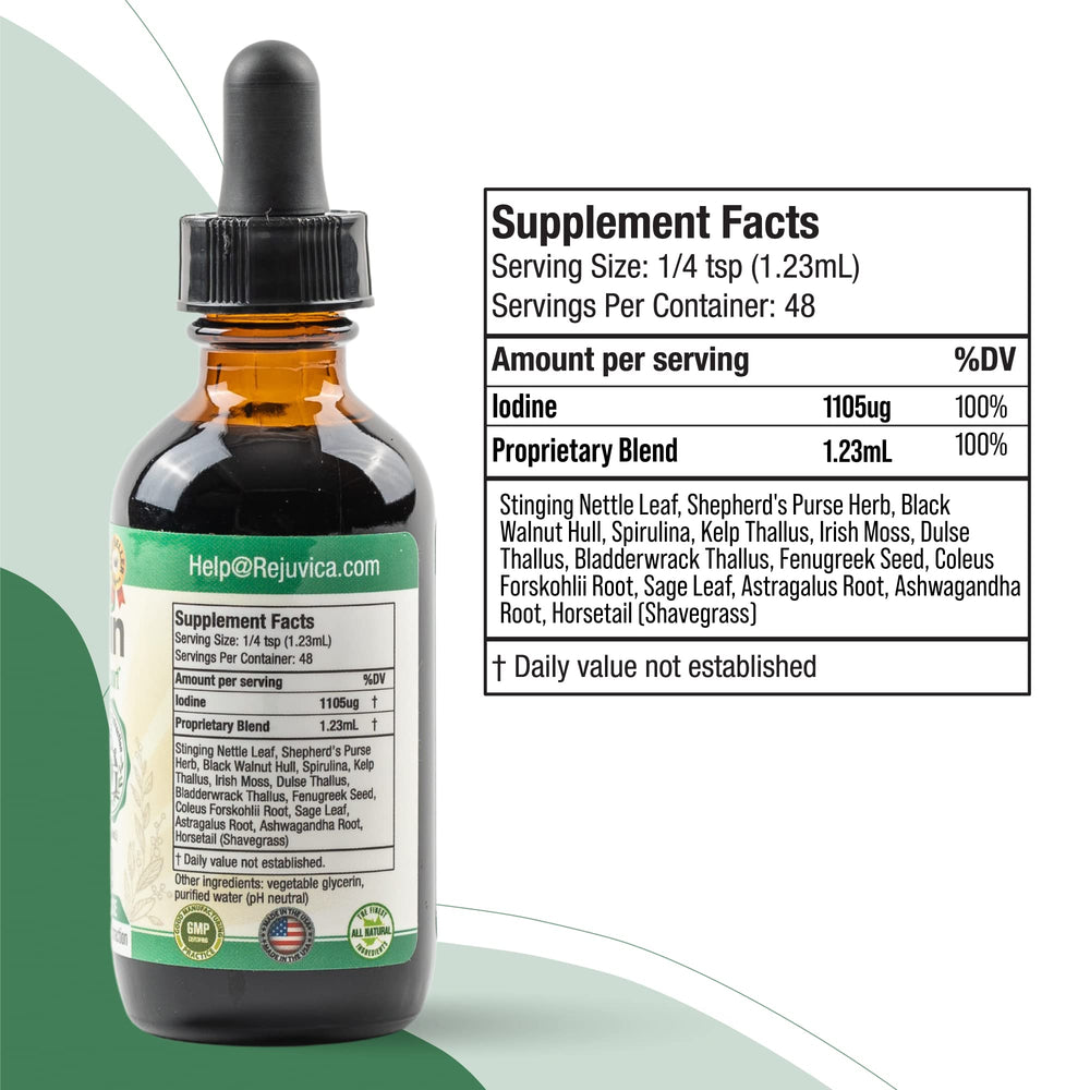 Thyrobin on-the-go use scenario highlights simplicity and taste-friendly formula.