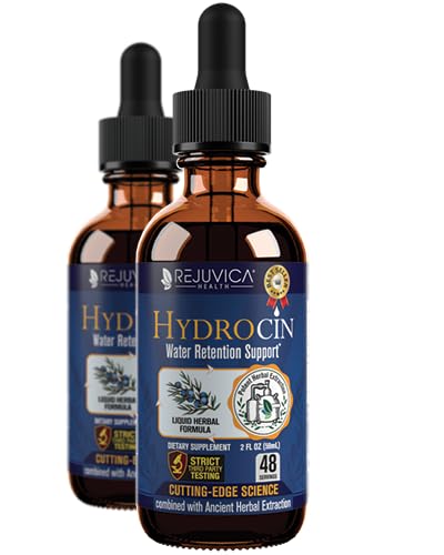Rejuvica Health Hydrocin bottle with dropper for convenient liquid intake supporting retention wellness.