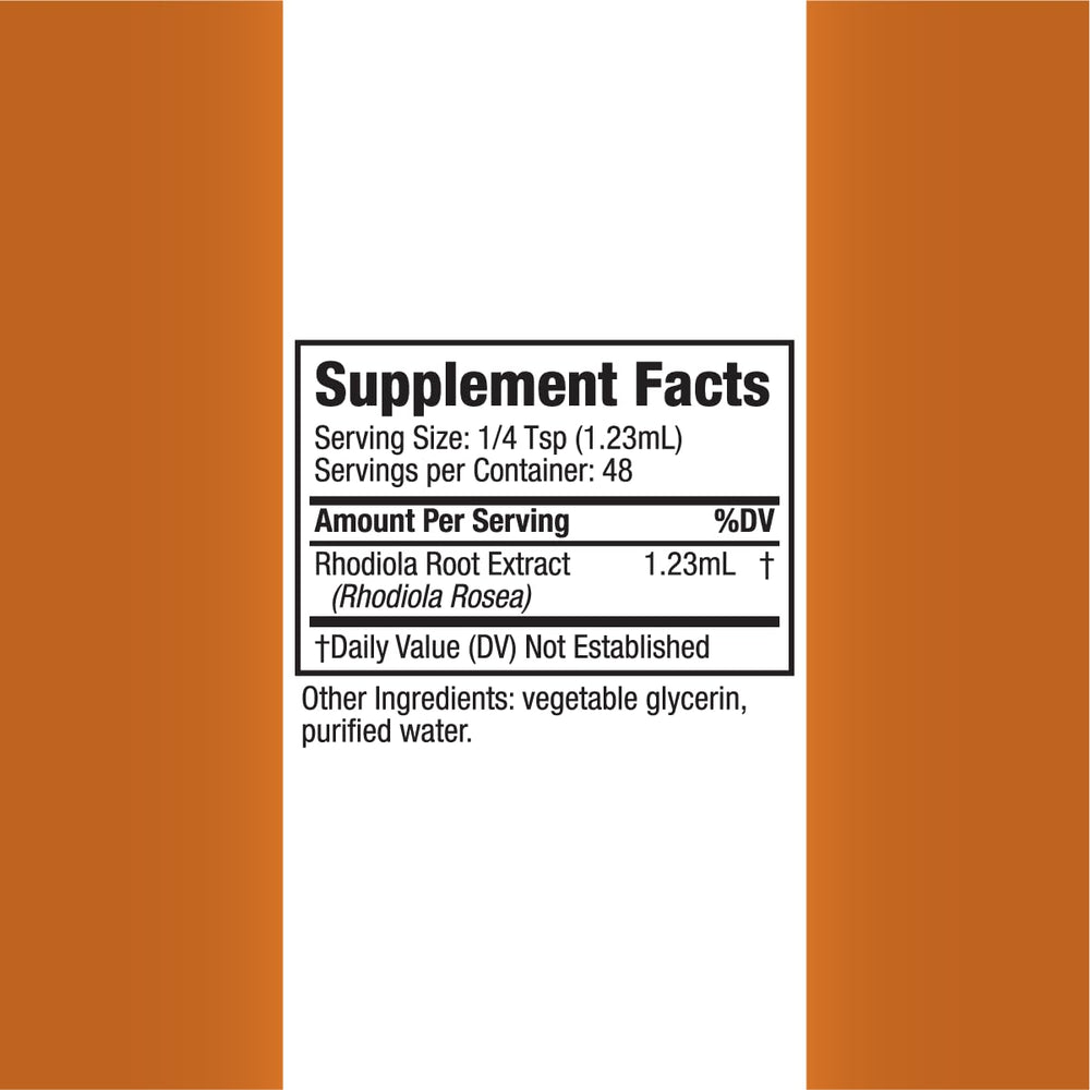 Rejuvica Active Rhodiola product label shows fast support and pleasant taste